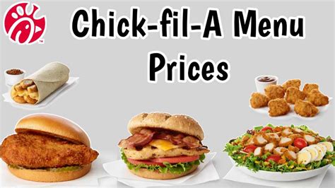 chick fil a menu with prices and pictures